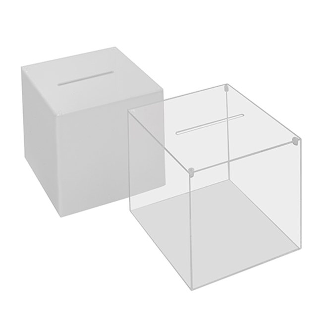 Boîte à concours acryl. transp.